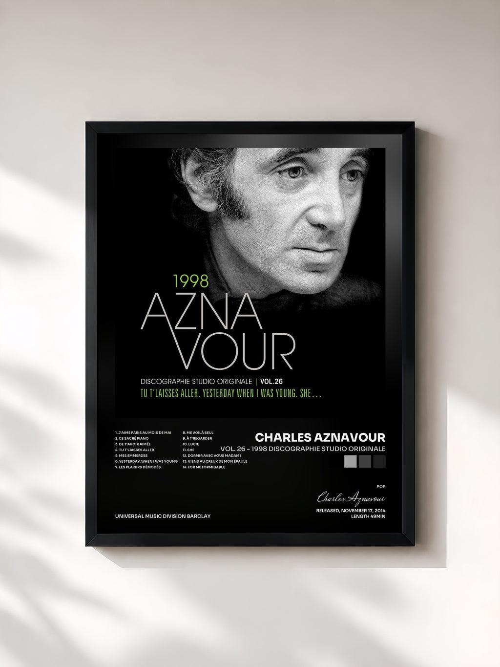 Charles Aznavour · Vol. 26 - 1998 Discographie studio originale