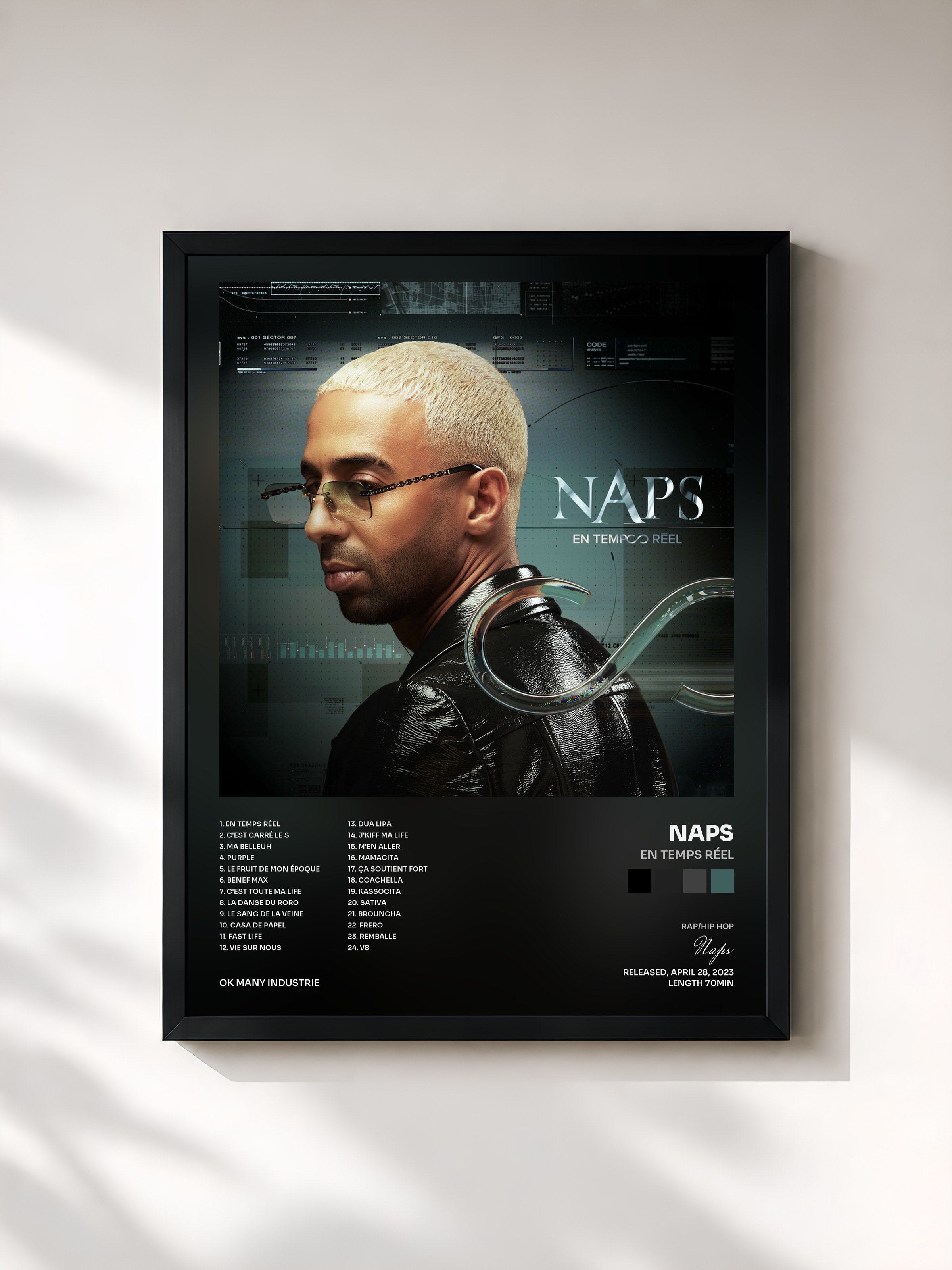 Naps · En temps réel — Gerahmter Kunstdruck