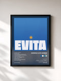 #noir Tableau de l'album EVITA de Andrew Lloyd Webber, cadre noir, imprimé et encadré en France