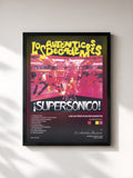 #noir Tableau de l'album Supersonico de Los Auténticos Decadentes, cadre noir, imprimé et encadré en France