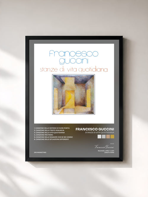 Francesco Guccini · Stanze Di Vita Quotidiana — Affiche encadrée