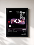 #noir Tableau de l'album All Roads Lead to the Dance Floor - Remixes de Carl Cox, cadre noir, imprimé et encadré en France