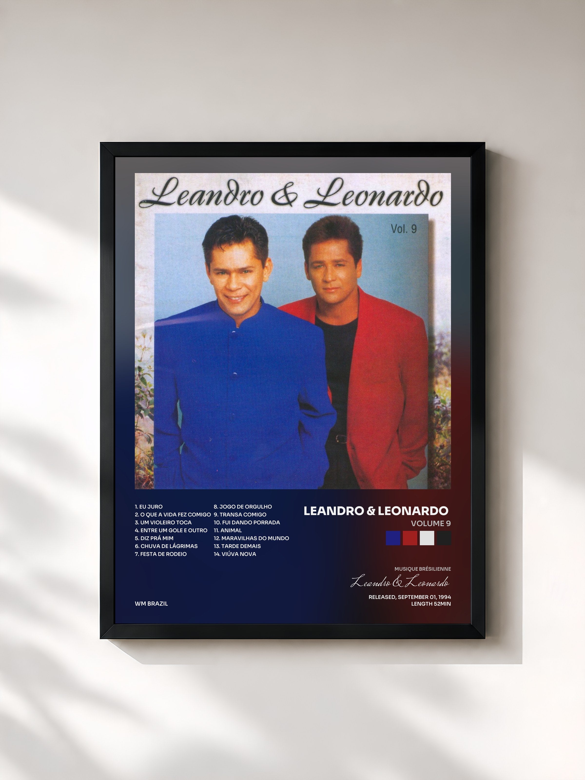 #noir Tableau de l'album Volume 9 de Leandro & Leonardo , cadre noir, imprimé et encadré en France