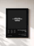 #noir Tableau de l'album B-Sides and Rarities de Nick Cave & The Bad Seeds, cadre noir, imprimé et encadré en France