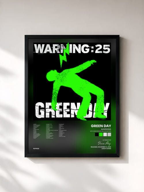 Green Day · Warning (25th Anniversary Deluxe Edition) — Lámina enmarcada