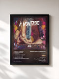 #noir Tableau de l'album À Vontade (Acústico) de Maria Cecília & Rodolfo, cadre noir, imprimé et encadré en France
