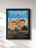 #noir Tableau de l'album Gone, Gone, Gone de The Everly Brothers, cadre noir, imprimé et encadré en France