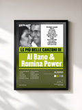 #noir Tableau de l'album Le più belle canzoni di Al Bano & Romina Power de Al Bano, cadre noir, imprimé et encadré en France