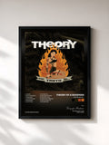#noir Tableau de l'album The Truth Is... de Theory of a Deadman, cadre noir, imprimé et encadré en France