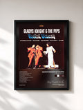 #noir Tableau de l'album Feelin' Bluesy de Gladys Knight & The Pips, cadre noir, imprimé et encadré en France