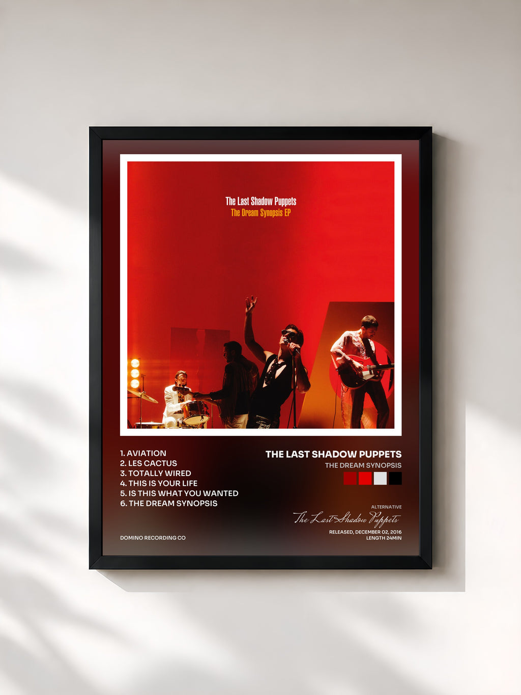 #noir Tableau de l'album The Dream Synopsis de The Last Shadow Puppets, cadre noir, imprimé et encadré en France