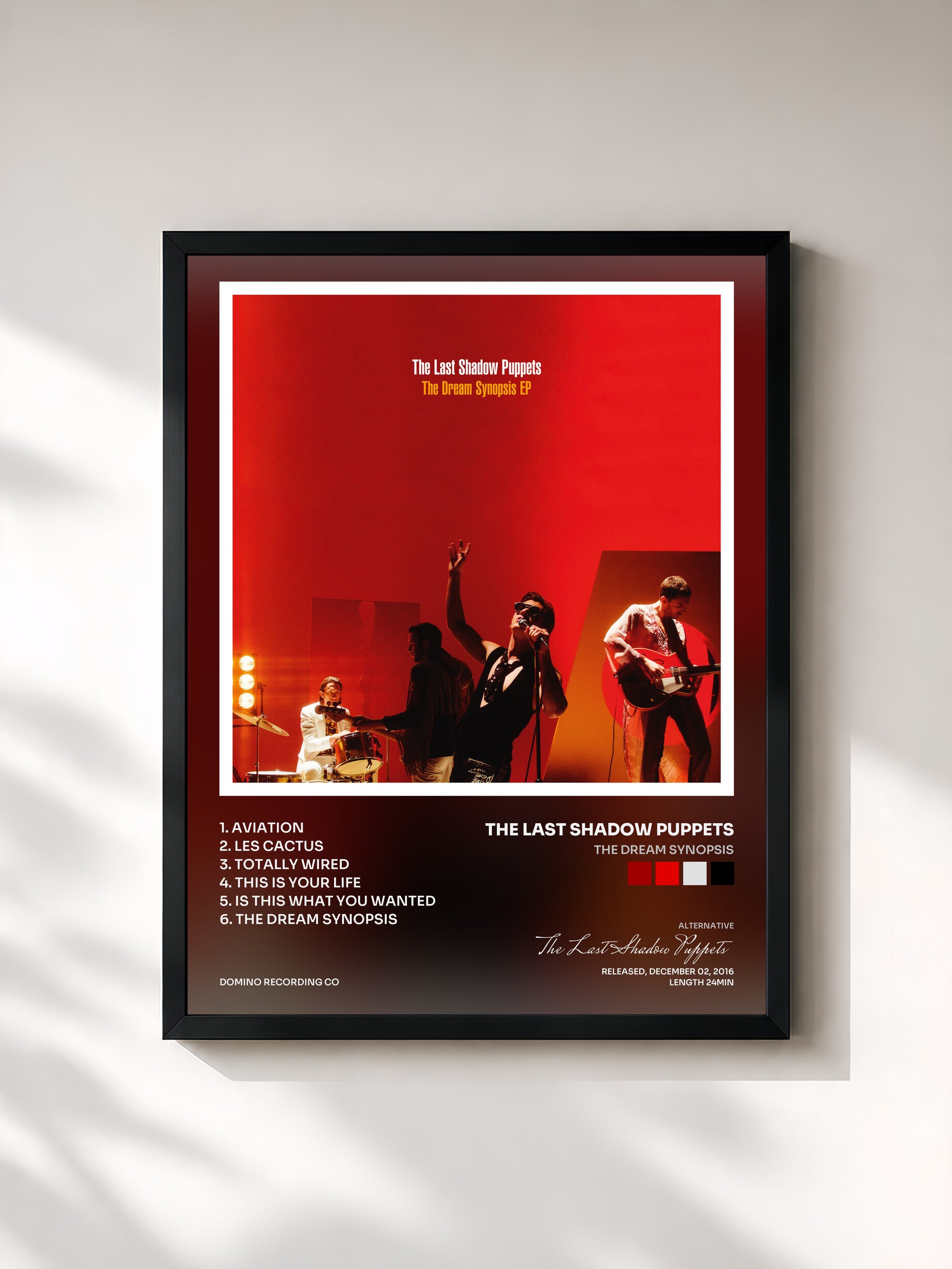 #noir Tableau de l'album The Dream Synopsis de The Last Shadow Puppets, cadre noir, imprimé et encadré en France