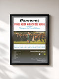 #noir Tableau de l'album Danzones de Mariachi Vargas De Tecalitlan, cadre noir, imprimé et encadré en France