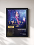 #noir Tableau de l'album Engelbert Humperdinck: 50 de Engelbert Humperdinck, cadre noir, imprimé et encadré en France