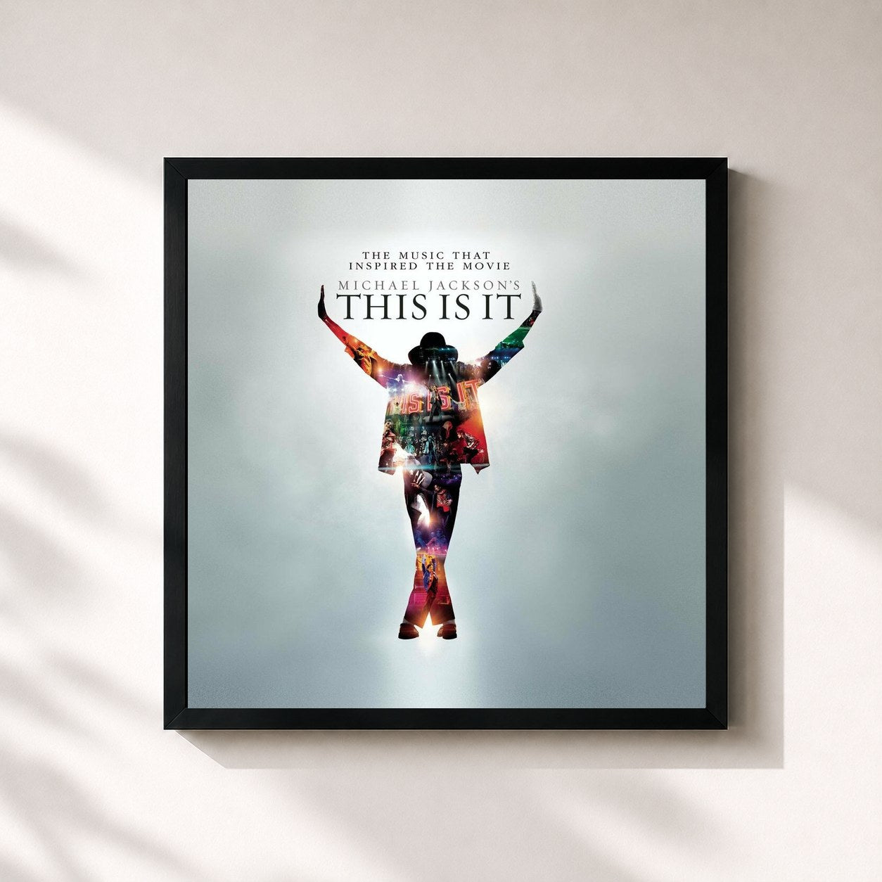 #noir Michael Jackson's This Is It di Michael Jackson in stampa quadrata incorniciata, cornice nera 32x32 cm