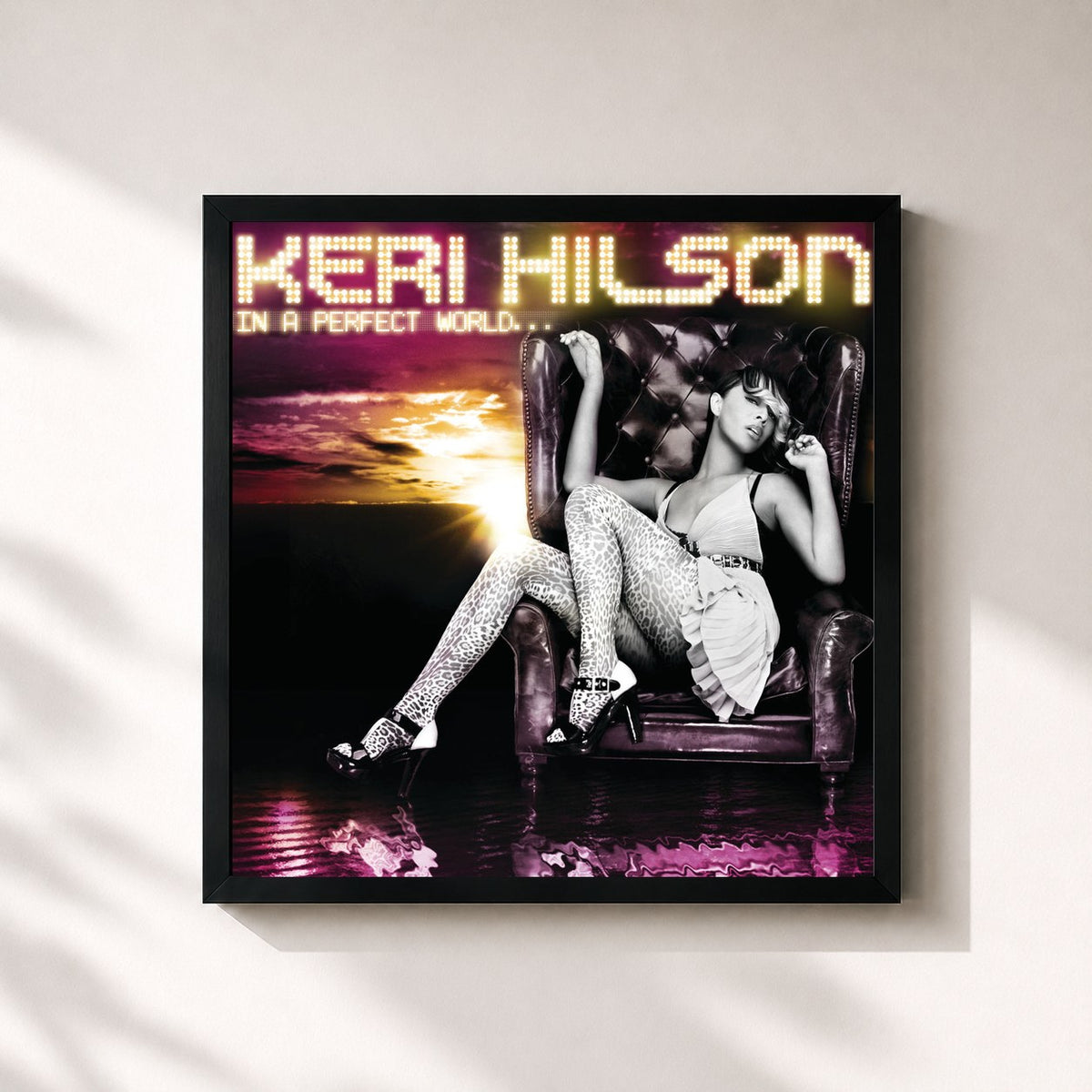 #noir In A Perfect World... by Keri Hilson as a square framed art print, black 32x32 cm frame