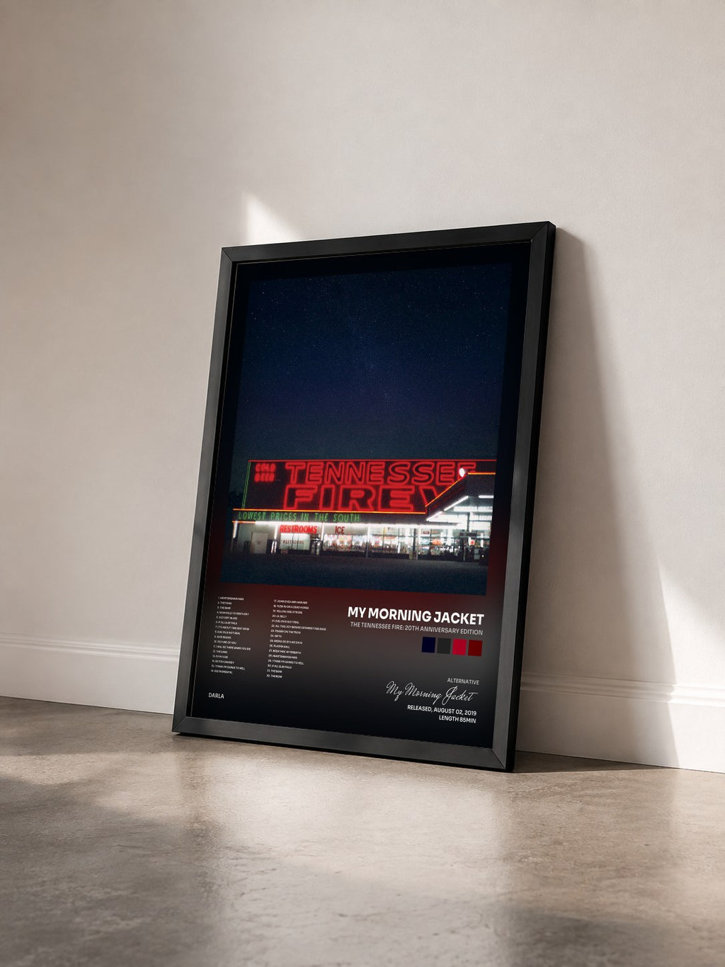 #noir Tableau de l'album The Tennessee Fire: 20th Anniversary Edition de My Morning Jacket vu de trois quarts, cadre noir