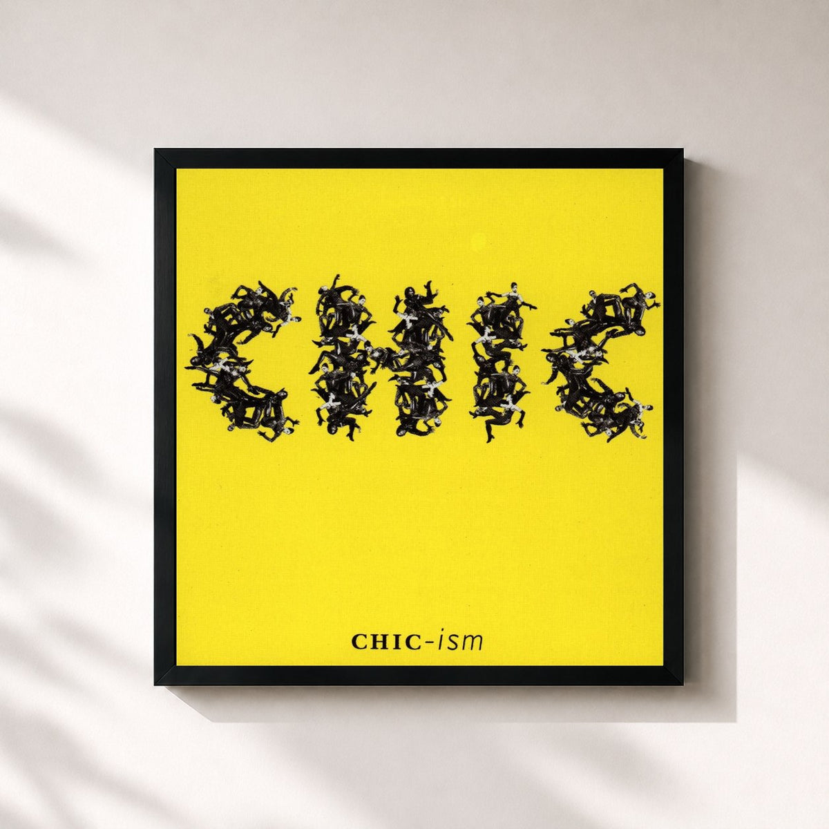 #noir Tableau carré de l'album Chic-Ism de Chic, cadre noir 32x32 cm