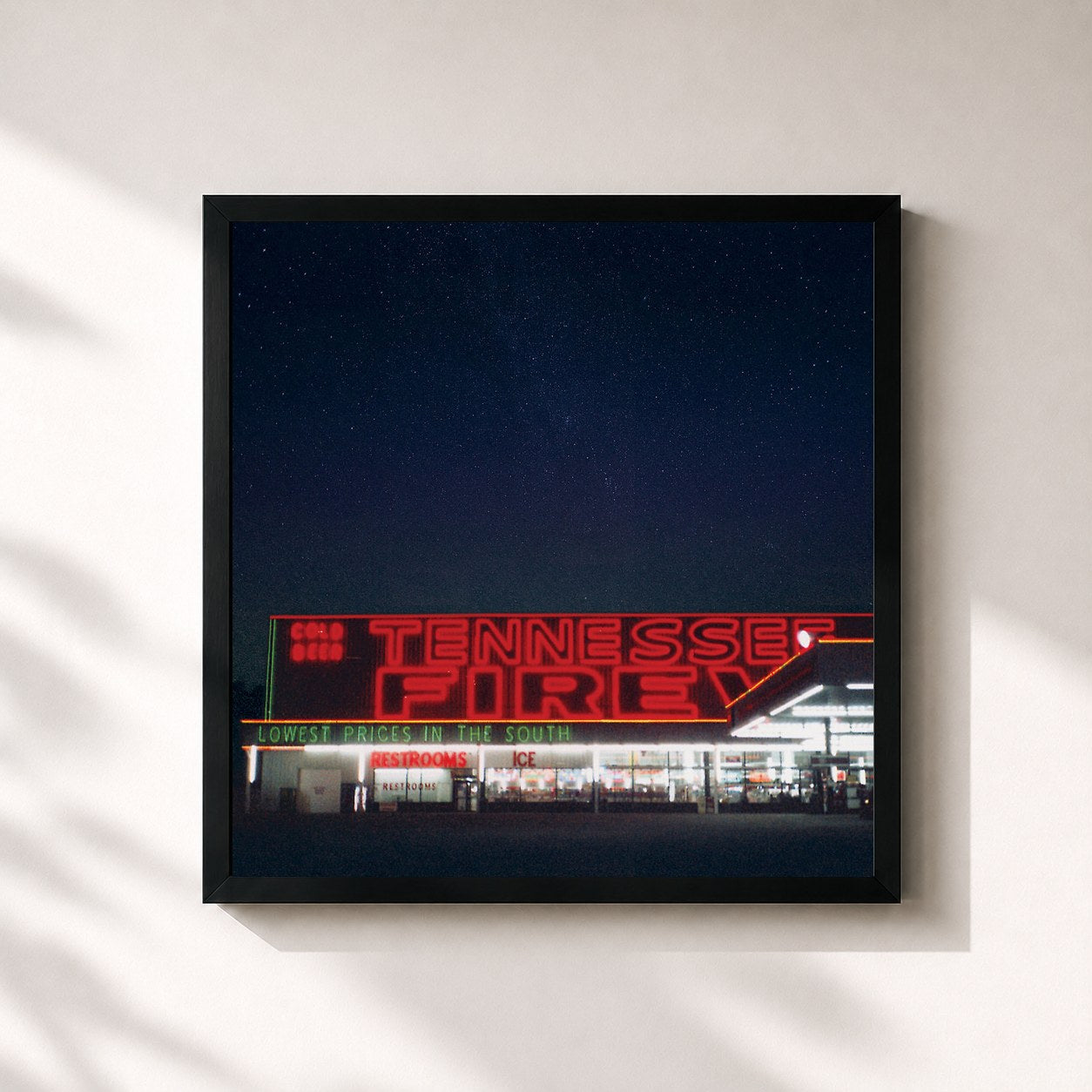 #noir Tableau carré de l'album The Tennessee Fire: 20th Anniversary Edition de My Morning Jacket, cadre noir 32x32 cm