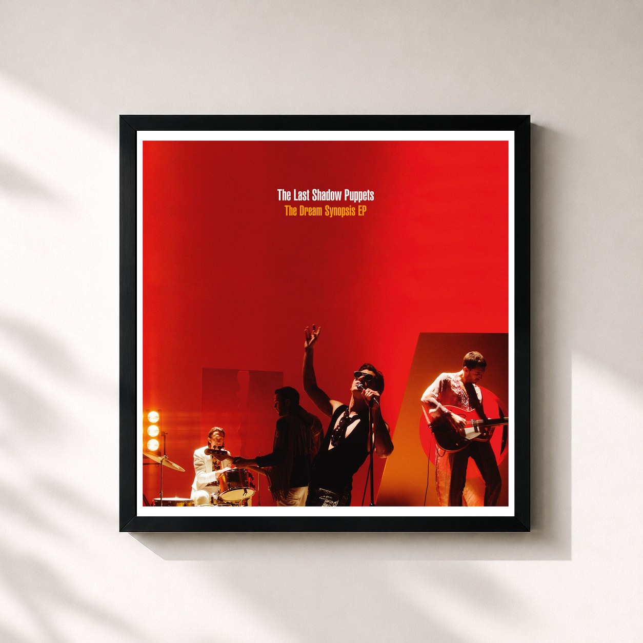 #noir Tableau carré de l'album The Dream Synopsis de The Last Shadow Puppets, cadre noir 32x32 cm