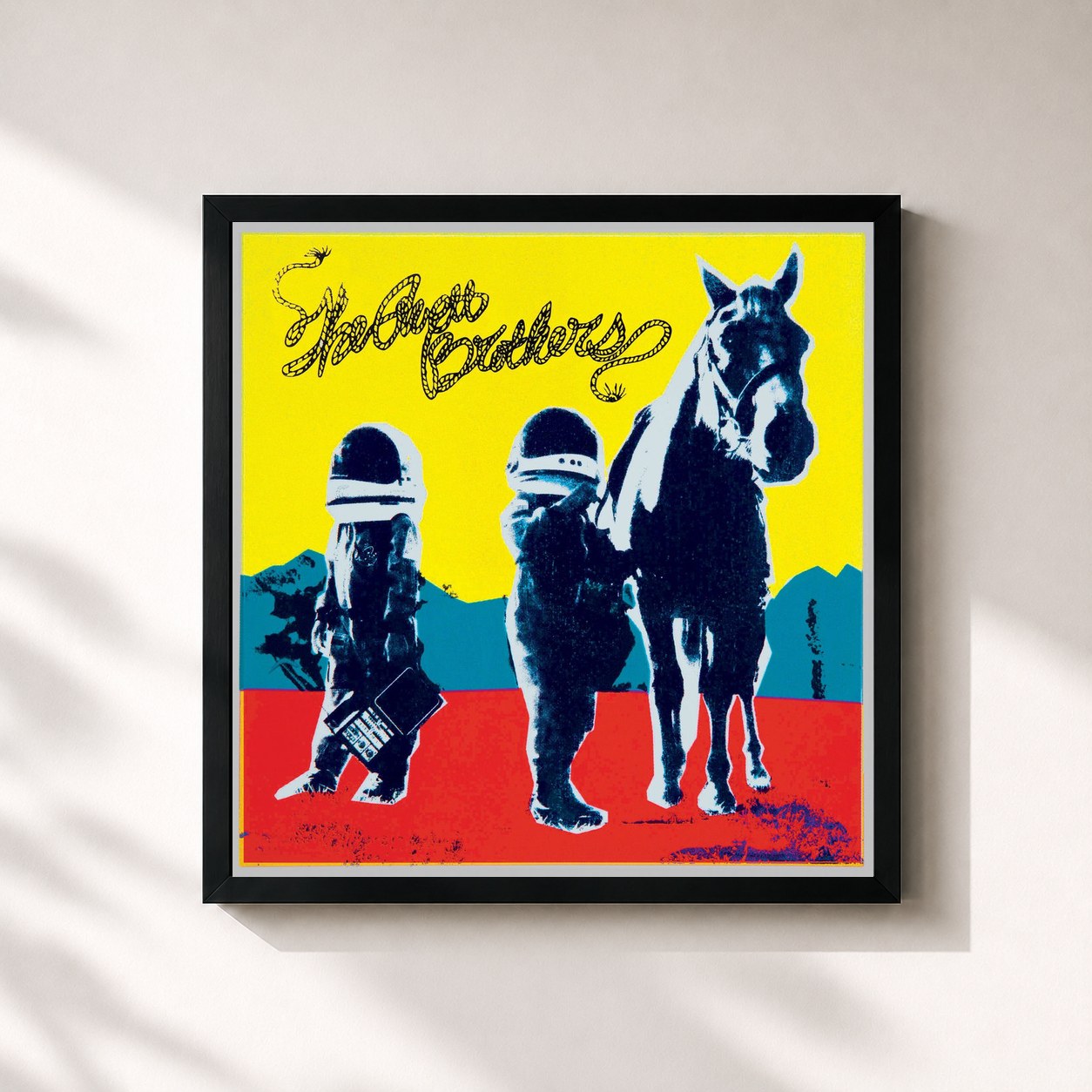 #noir Tableau carré de l'album True Sadness de The Avett Brothers, cadre noir 32x32 cm