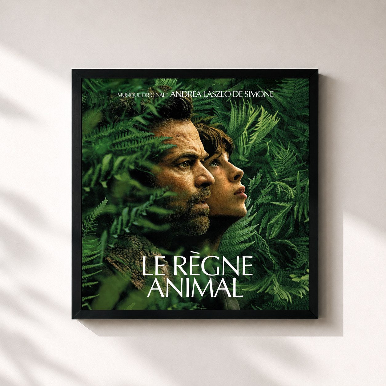 #noir Tableau carré de l'album Le Règne Animal (Original Motion Picture Soundtrack) de Andrea Laszlo De Simone, cadre noir 32x32 cm
