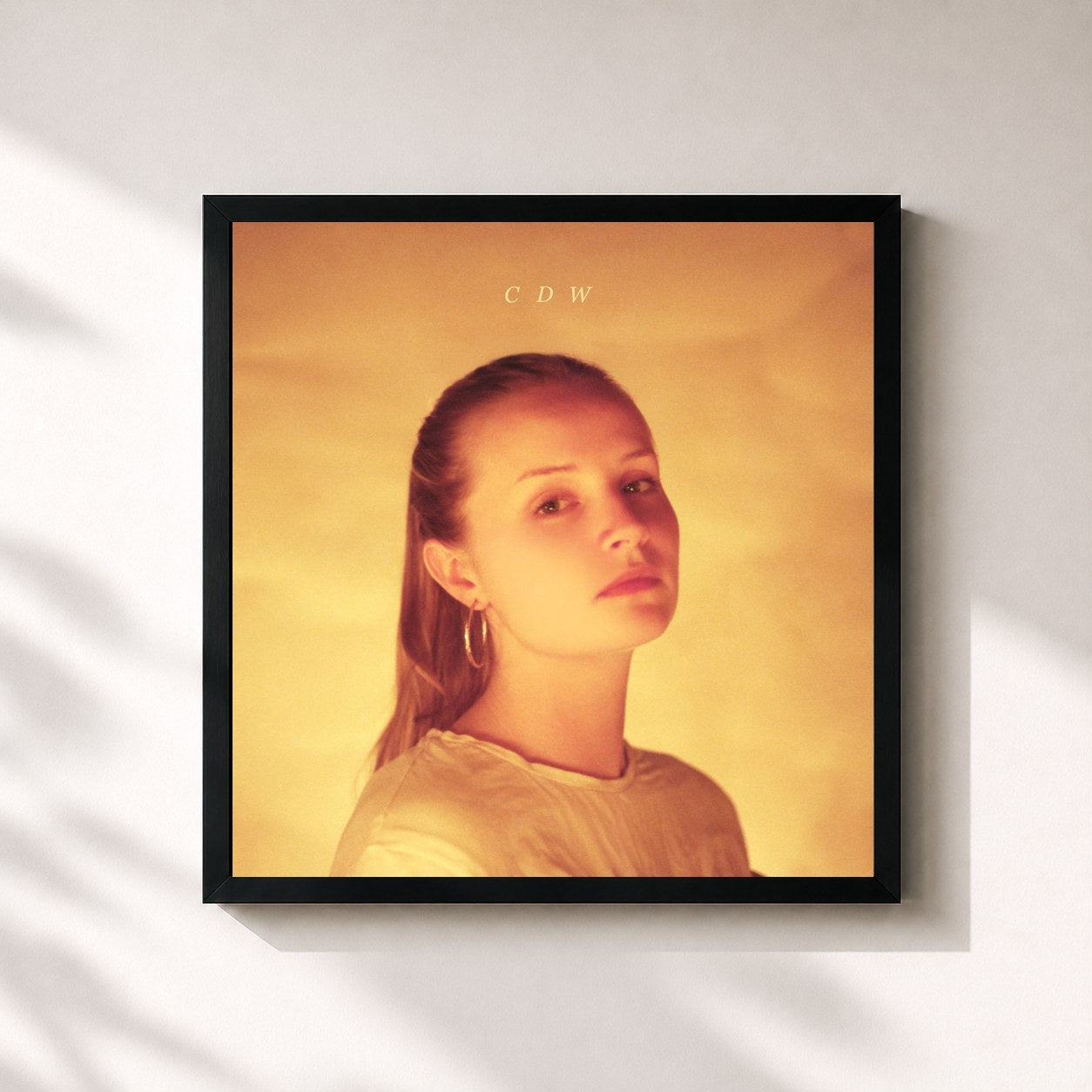#noir Tableau carré de l'album CDW de Charlotte Day Wilson, cadre noir 32x32 cm