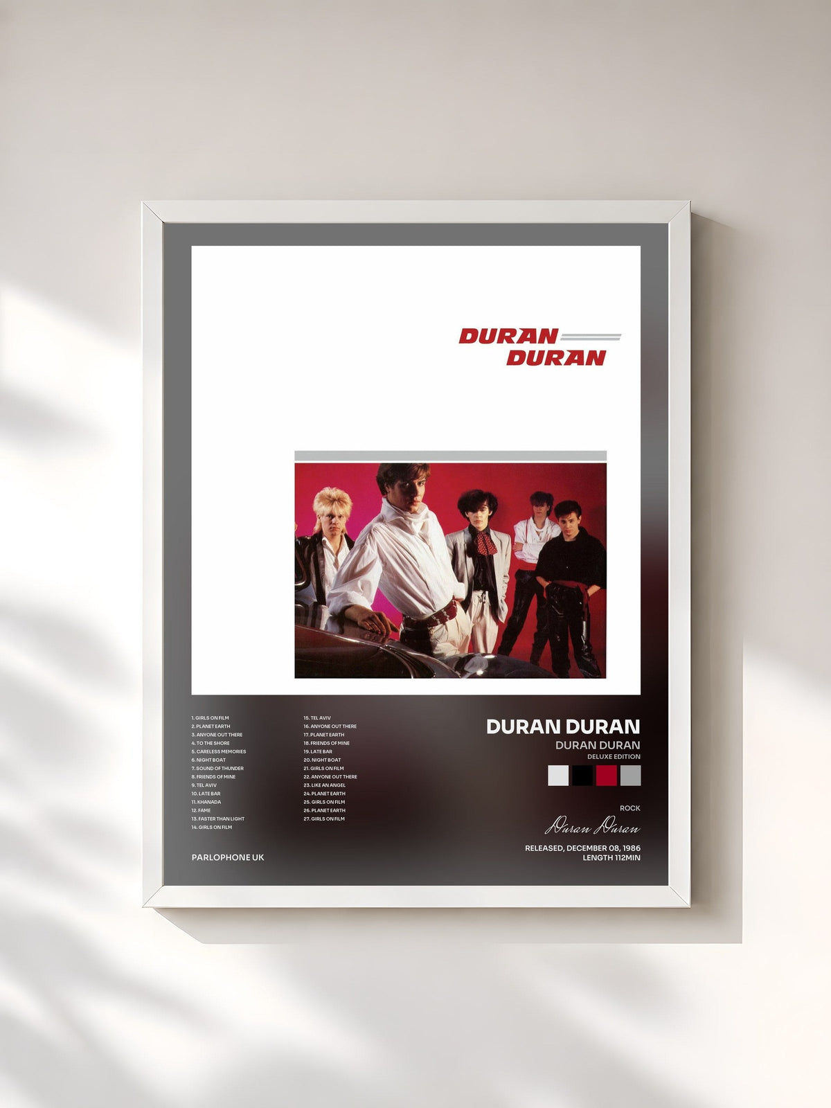 #blanc Duran Duran (Deluxe Edition) di Duran Duran in stampa incorniciata, cornice bianca, stampata e incorniciata in Francia