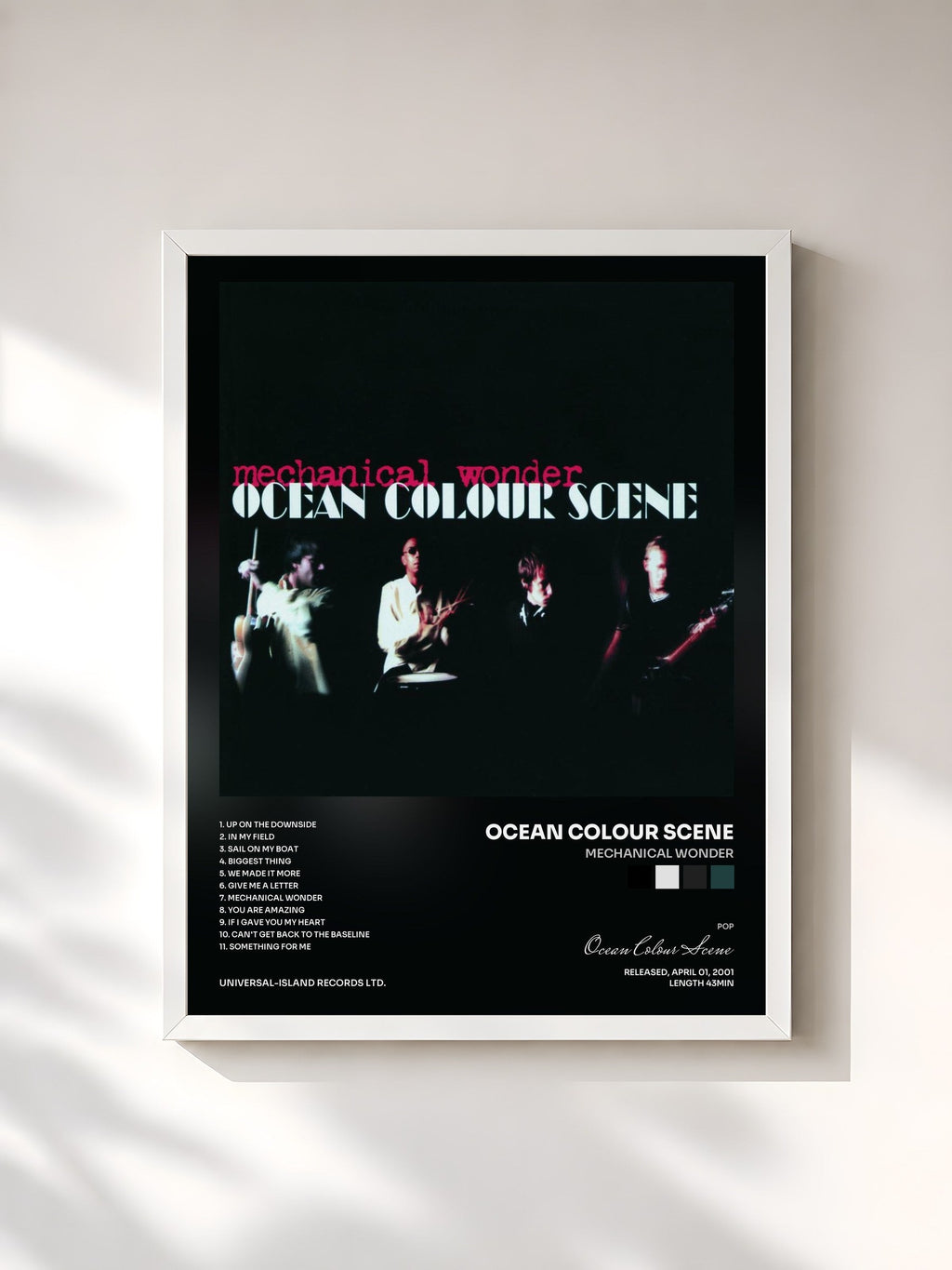 #blanc Mechanical Wonder di Ocean Colour Scene in stampa incorniciata, cornice bianca, stampata e incorniciata in Francia
