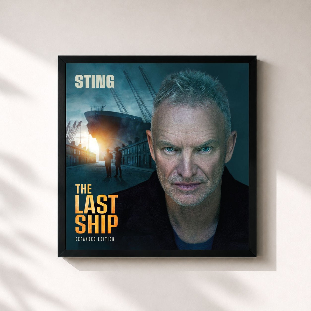 #noir The Last Ship (Expanded Edition) by Sting as a square framed art print, black 32x32 cm frame