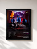 #noir Tableau de l'album Nació Pa' Leyenda de Los Plebes del Rancho de Ariel Camacho, cadre noir, imprimé et encadré en France