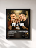 #noir Tableau de l'album Tarja Preta de Zé Neto & Cristiano, cadre noir, imprimé et encadré en France
