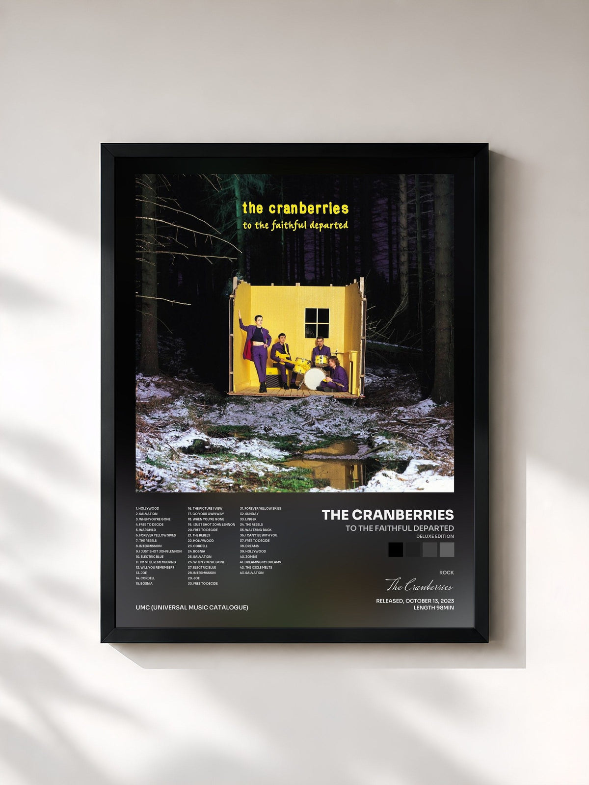 #noir To The Faithful Departed (Deluxe Edition) by The Cranberries as a framed art print, black frame, printed and framed in France