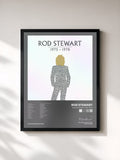 #noir Rod Stewart: 1975-1978 von Rod Stewart als gerahmter Kunstdruck, schwarzer Rahmen, gedruckt und gerahmt in Frankreich