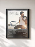 #noir Tableau de l'album A Un Milímetro De Ti Y Cada Vez Más Cerca (Edición Deluxe) de Antonio José, cadre noir, imprimé et encadré en France