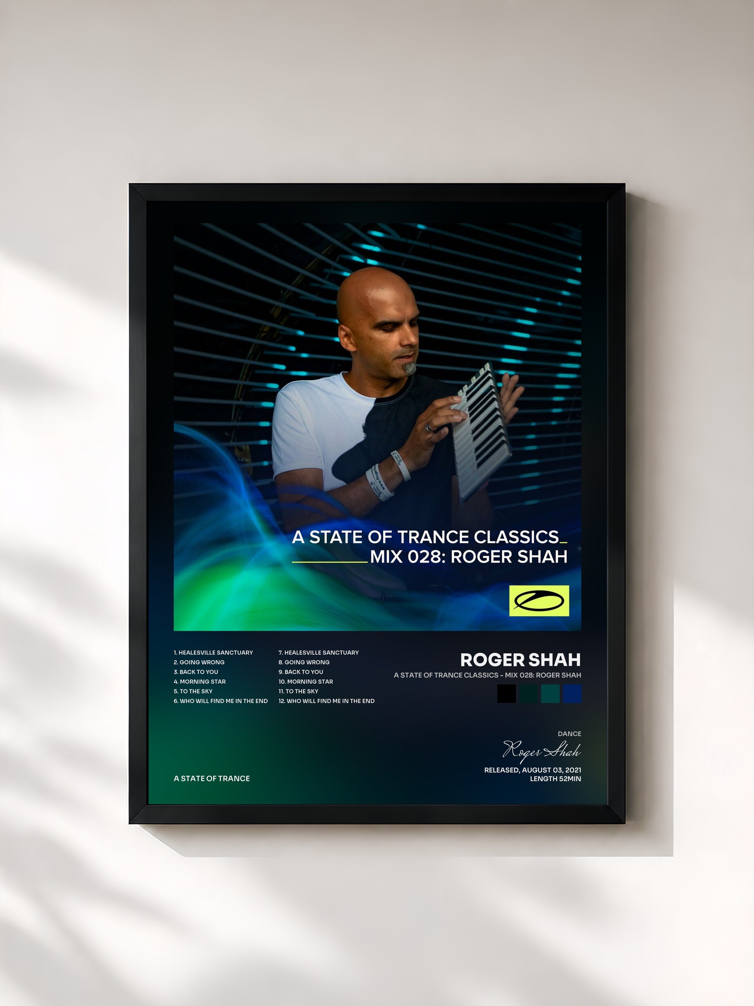 #noir Tableau de l'album A State Of Trance Classics - Mix 028: Roger Shah de Roger Shah, cadre noir, imprimé et encadré en France