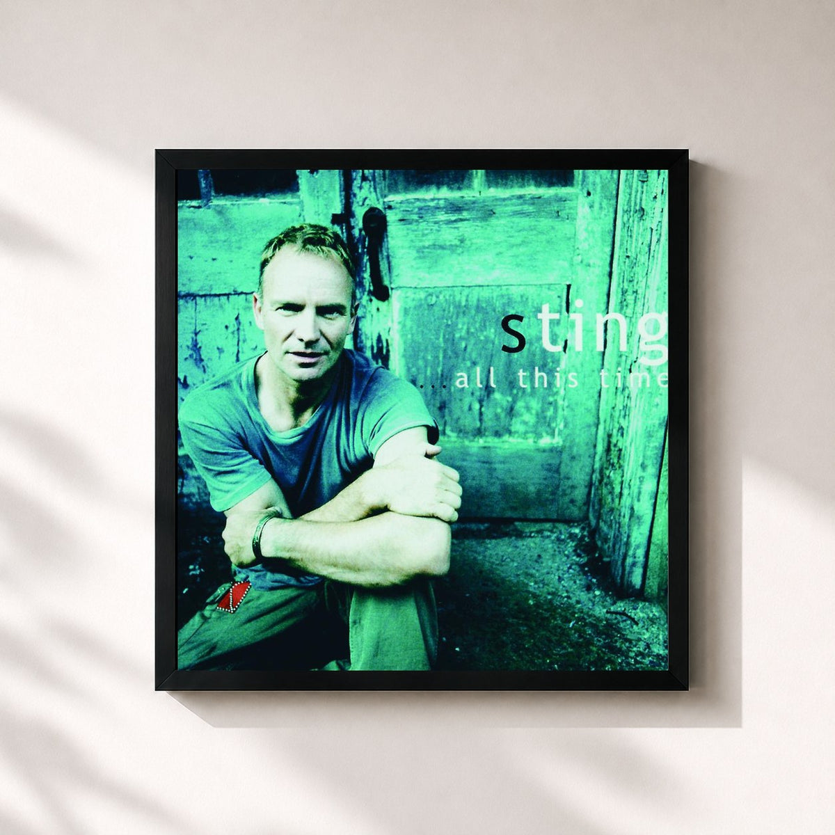 #noir ...All This Time by Sting as a square framed art print, black 32x32 cm frame