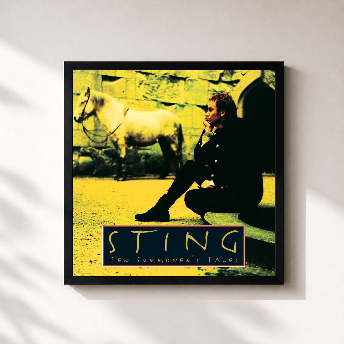 #noir Ten Summoner's Tales by Sting as a square framed art print, black 32x32 cm frame