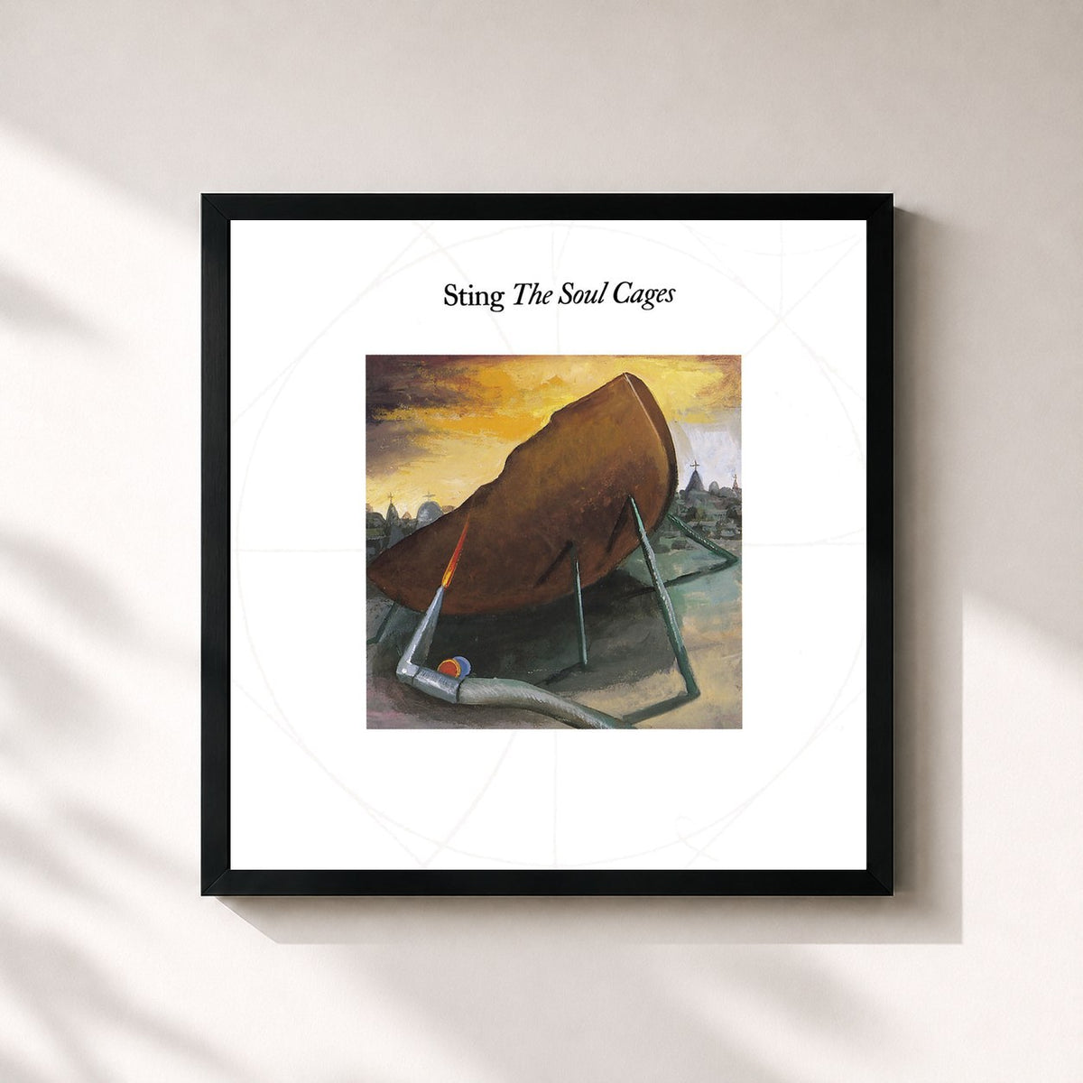 #noir The Soul Cages by Sting as a square framed art print, black 32x32 cm frame