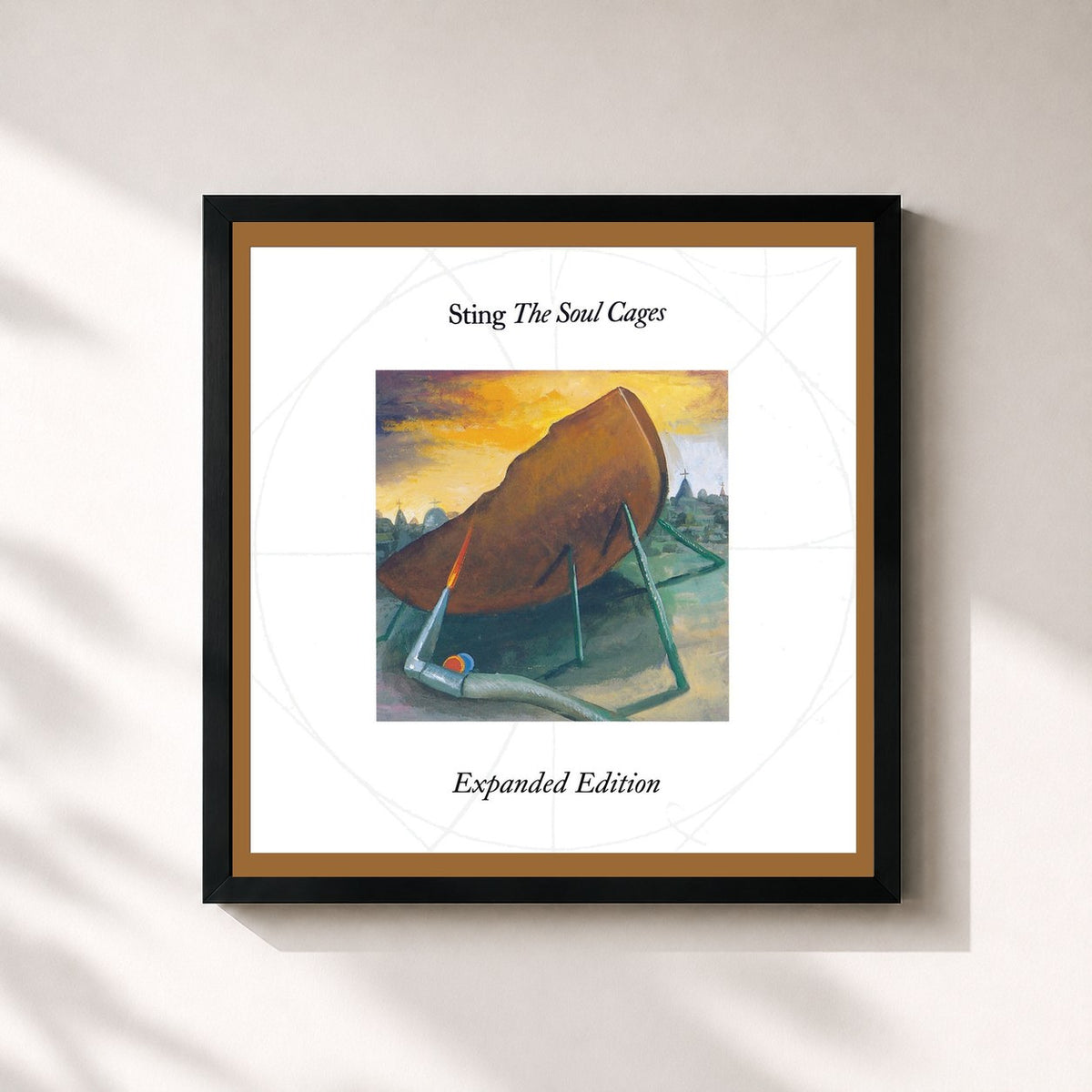 #noir The Soul Cages (Expanded Edition) by Sting as a square framed art print, black 32x32 cm frame