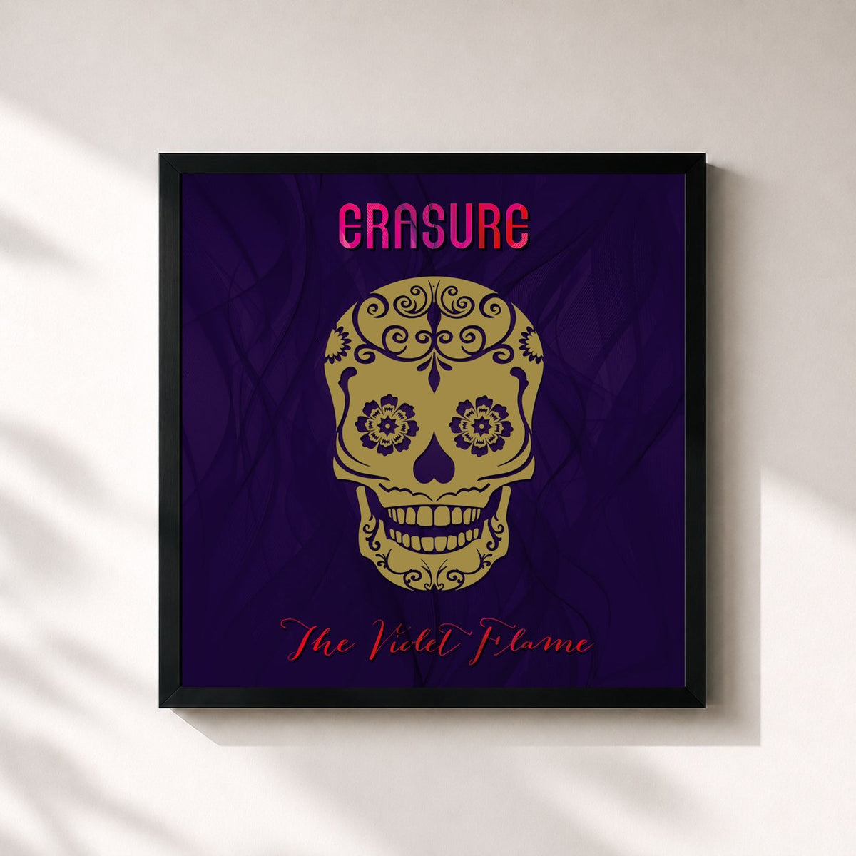 #noir The Violet Flame (Deluxe) di Erasure in stampa quadrata incorniciata, cornice nera 32x32 cm
