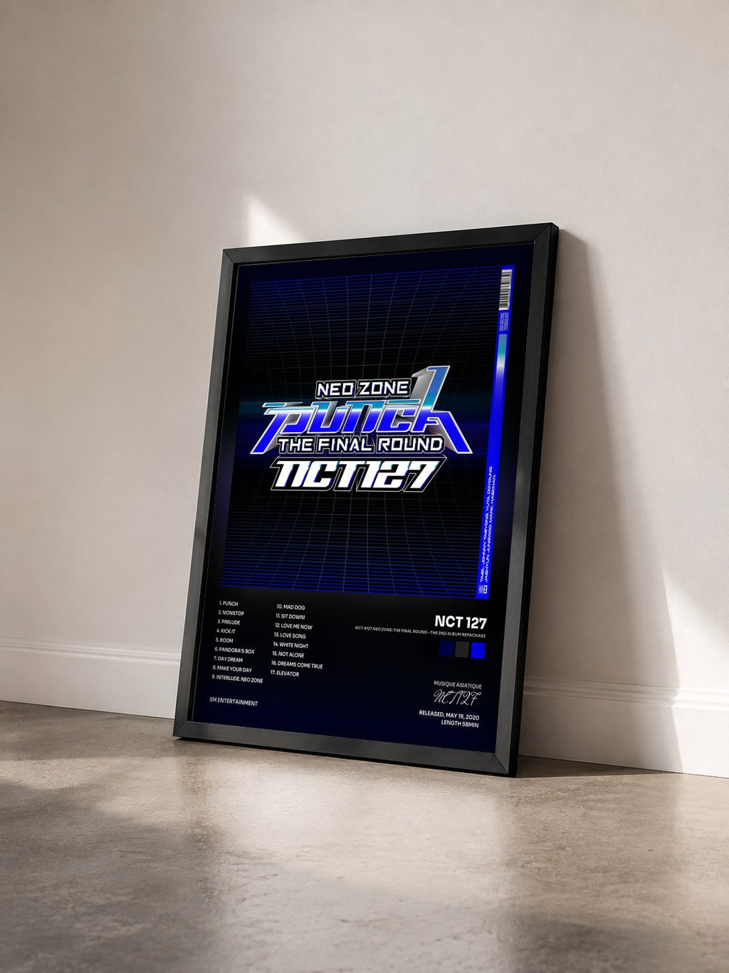 #noir NCT #127 Neo Zone: The Final Round - The 2nd Album Repackage di NCT 127 in stampa incorniciata vista di tre quarti, cornice nera