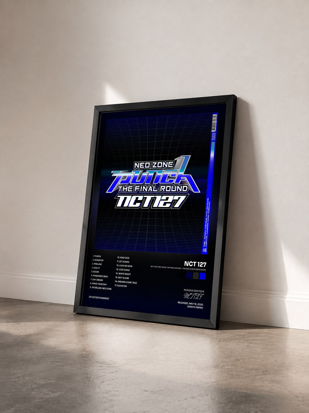 #noir Tableau de l'album NCT #127 Neo Zone: The Final Round - The 2nd Album Repackage de NCT 127 vu de trois quarts, cadre noir