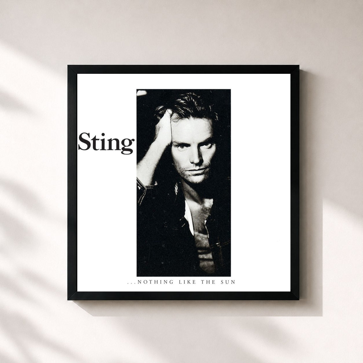 #noir ...Nothing Like The Sun by Sting as a square framed art print, black 32x32 cm frame