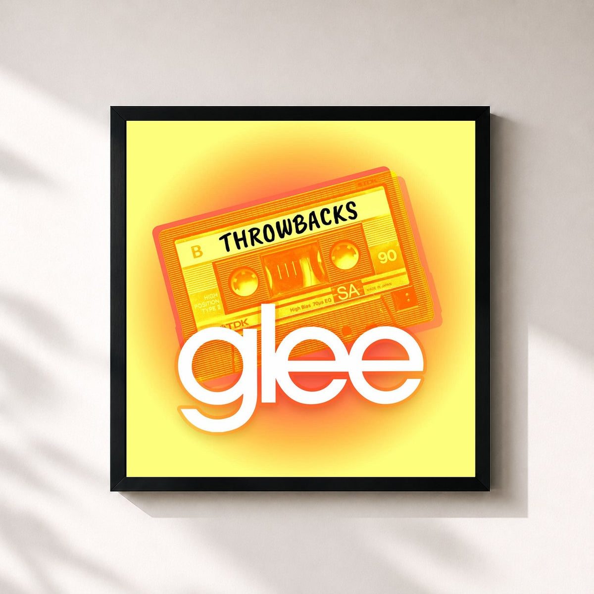 #noir Glee Throwbacks by Glee Cast as a square framed art print, black 32x32 cm frame