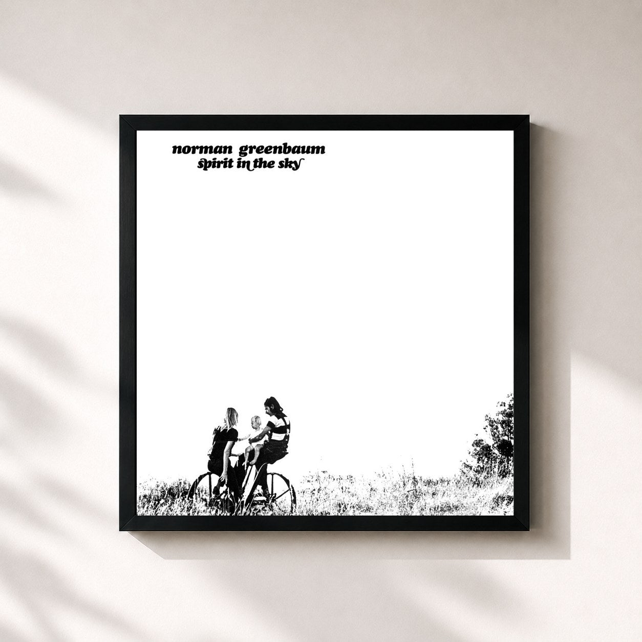 #noir Tableau carré de l'album Spirit In The Sky (Deluxe Edition) de Norman Greenbaum, cadre noir 32x32 cm