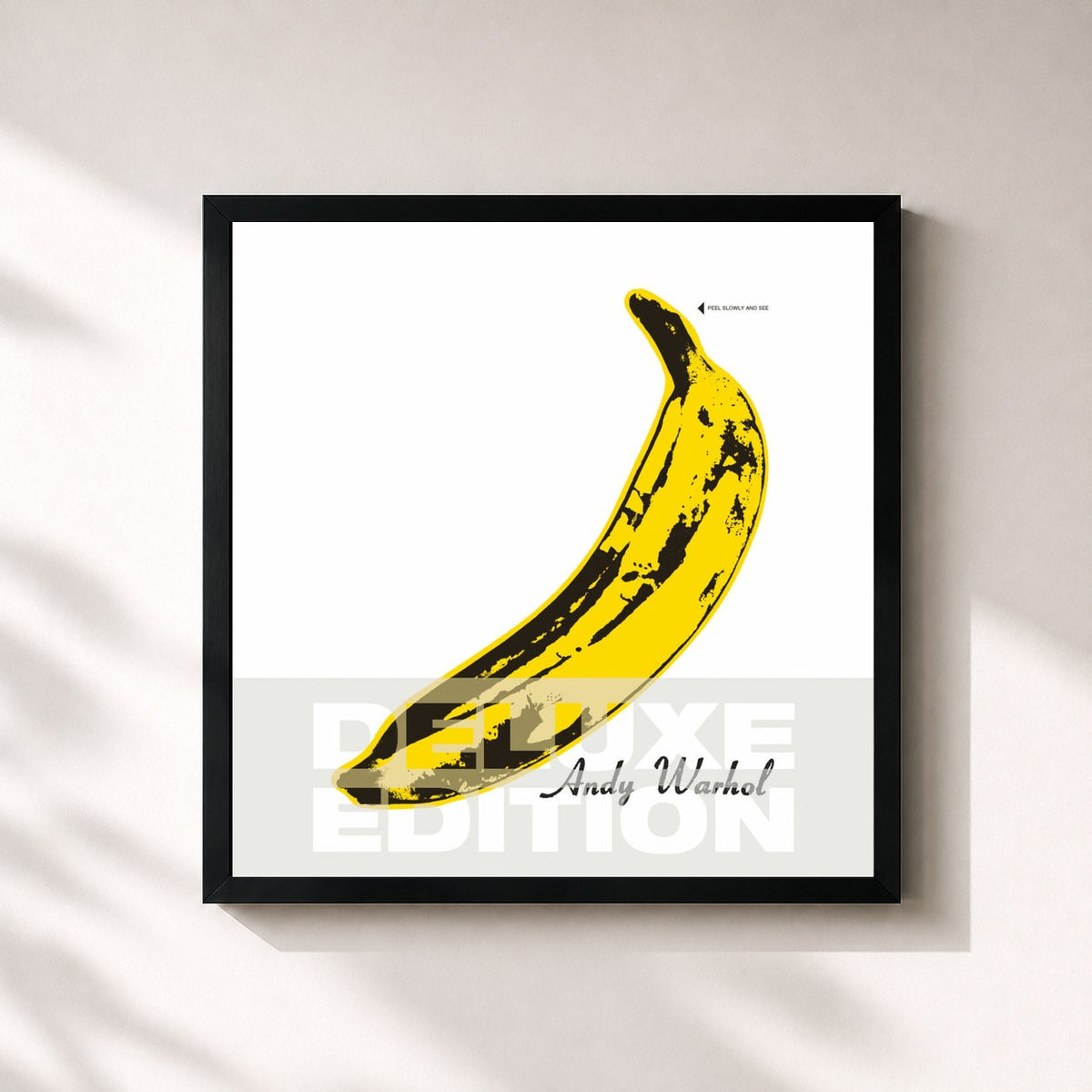 #noir The Velvet Underground & Nico 45th Anniversary (Deluxe Edition) di The Velvet Underground in stampa quadrata incorniciata, cornice nera 32x32 cm