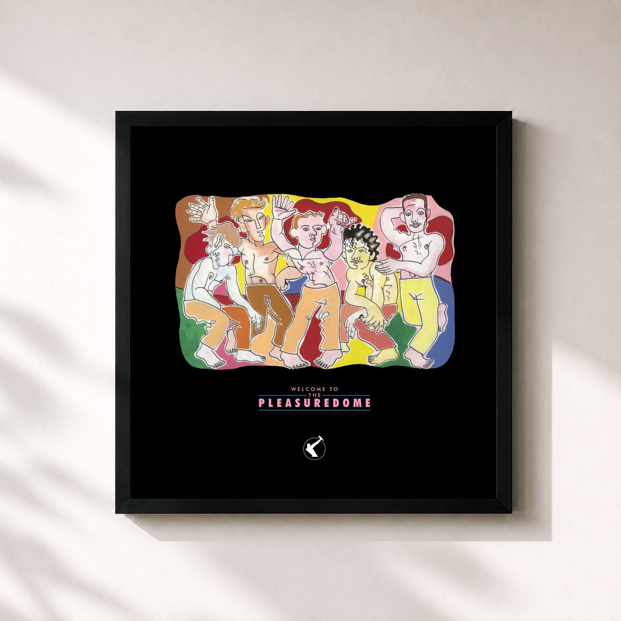 #noir Tableau carré de l'album Welcome To The Pleasuredome (Deluxe) de Frankie Goes to Hollywood, cadre noir 32x32 cm
