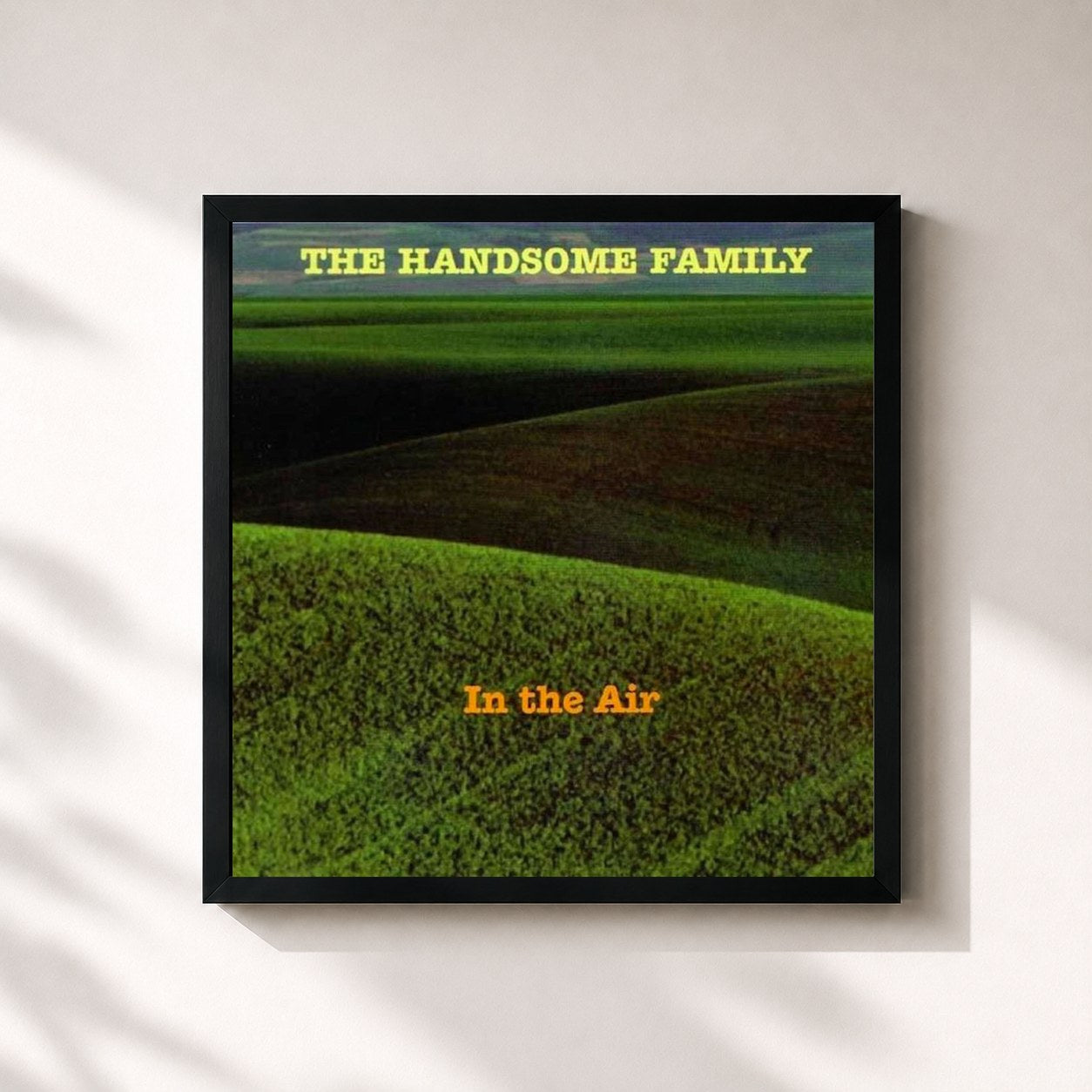 #noir Tableau carré de l'album In the Air de The Handsome Family, cadre noir 32x32 cm
