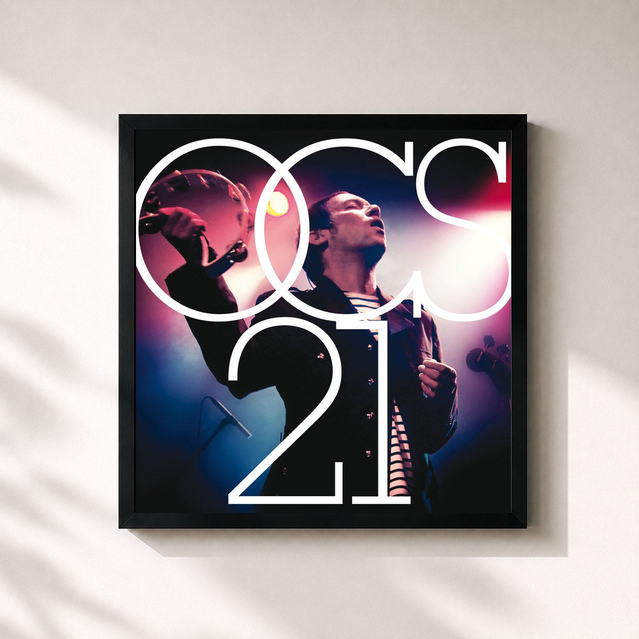 #noir Tableau carré de l'album 21 (E Album) de Ocean Colour Scene, cadre noir 32x32 cm